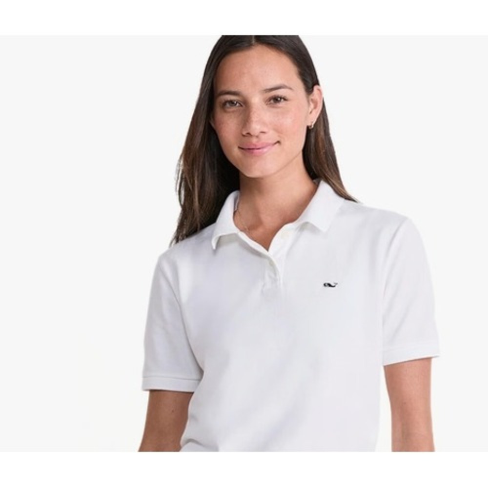 Vineyard Vines Women Heritage Classic Polo White Small